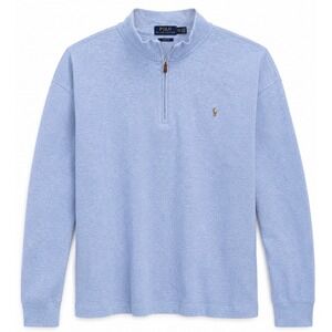 Polo Ralph Lauren Estate Rib Quarter Zip Pullover Sweater Men's 2XB Blue